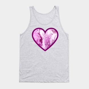 Baby Pink Paint Pour Heart Tank Top